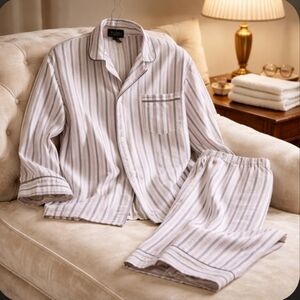 Diplomat 100% Cotton Flannel Mens Pajama Sz Large